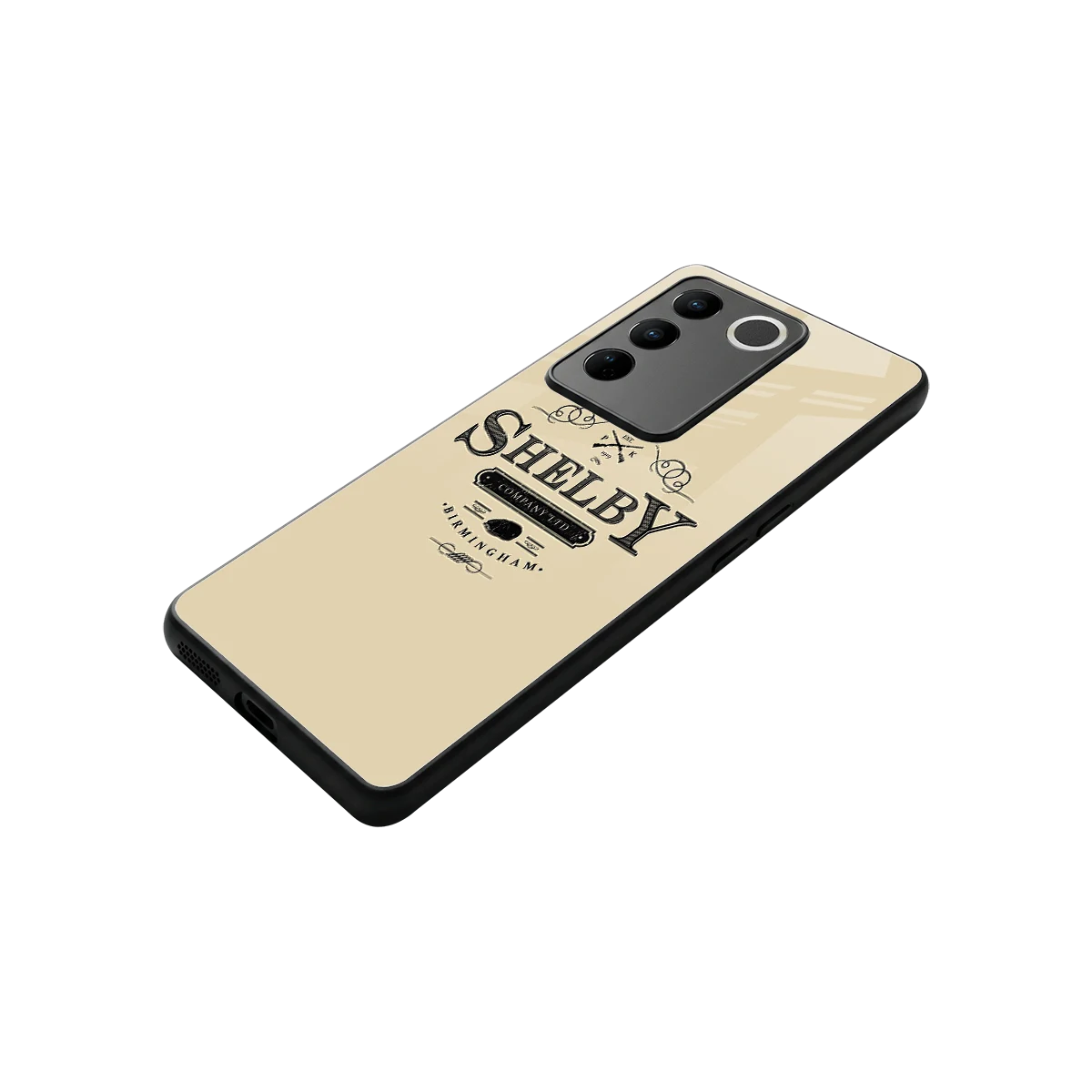 Shelby stylish phone case for vivo v27 5g | glossy glass and slim fit