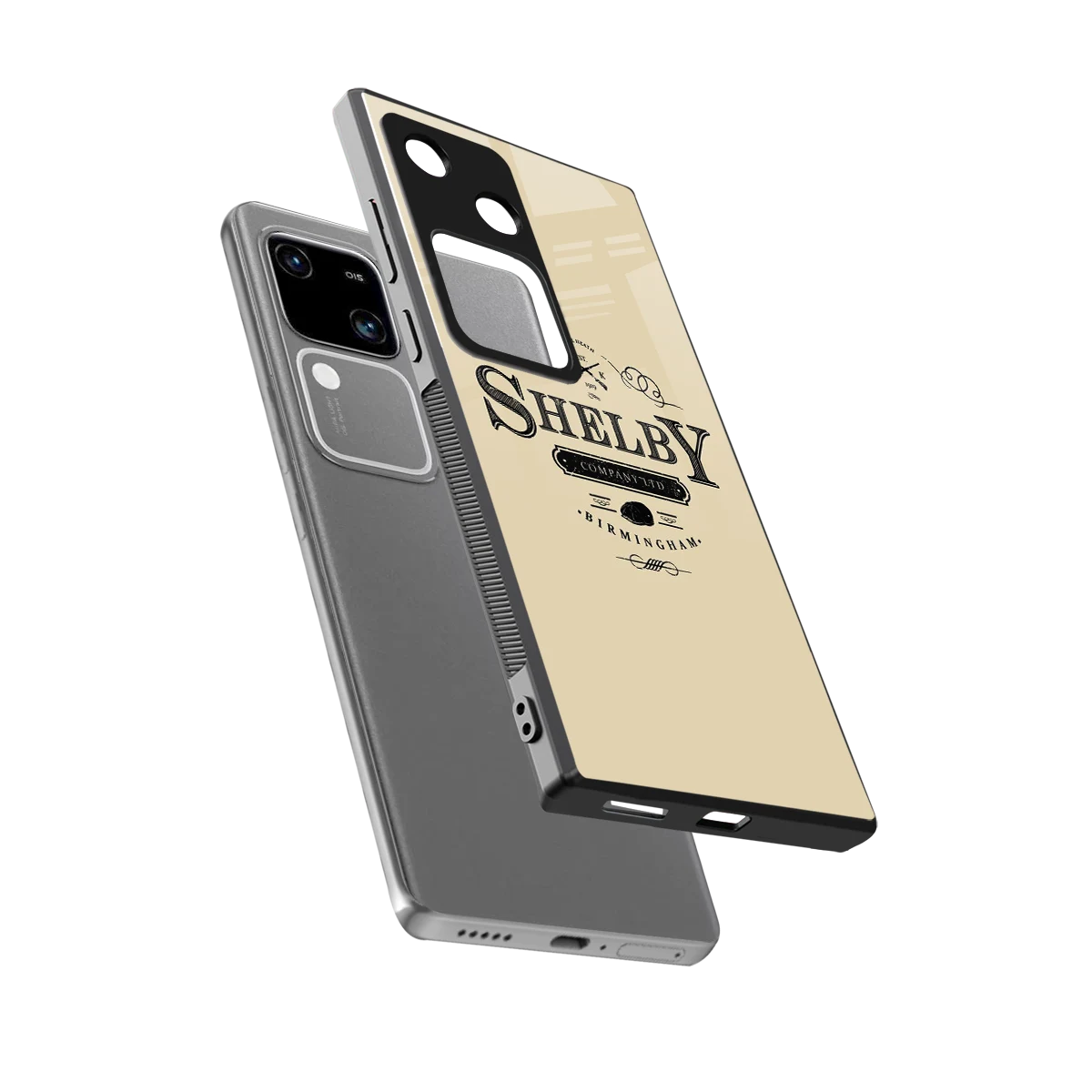 Shelby sleek vivo v30 cover with tempered glass back and TPU edges