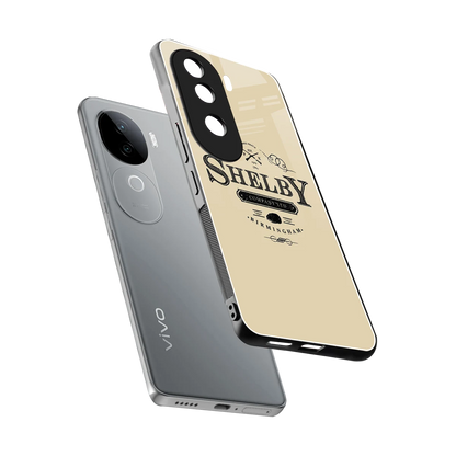 Shelby sleek vivo v40e cover with tempered glass back and TPU edges