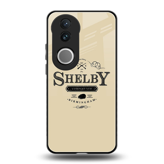Shelby back phone cover | glass case for vivo v50