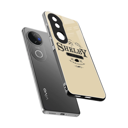 Shelby sleek vivo v50 cover with tempered glass back and TPU edges