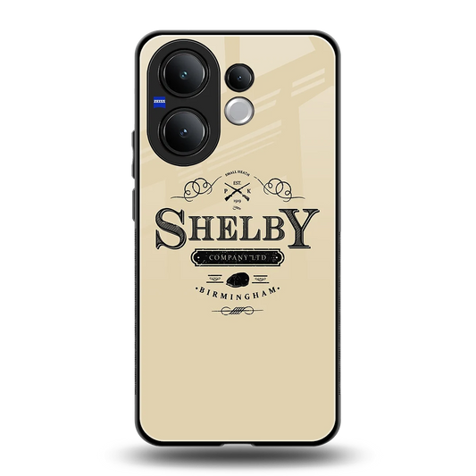 Shelby back phone cover | glass case for vivo v60