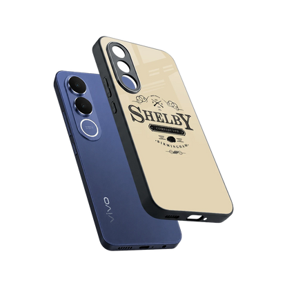 Shelby sleek vivo v70 fe cover with tempered glass back and TPU edges