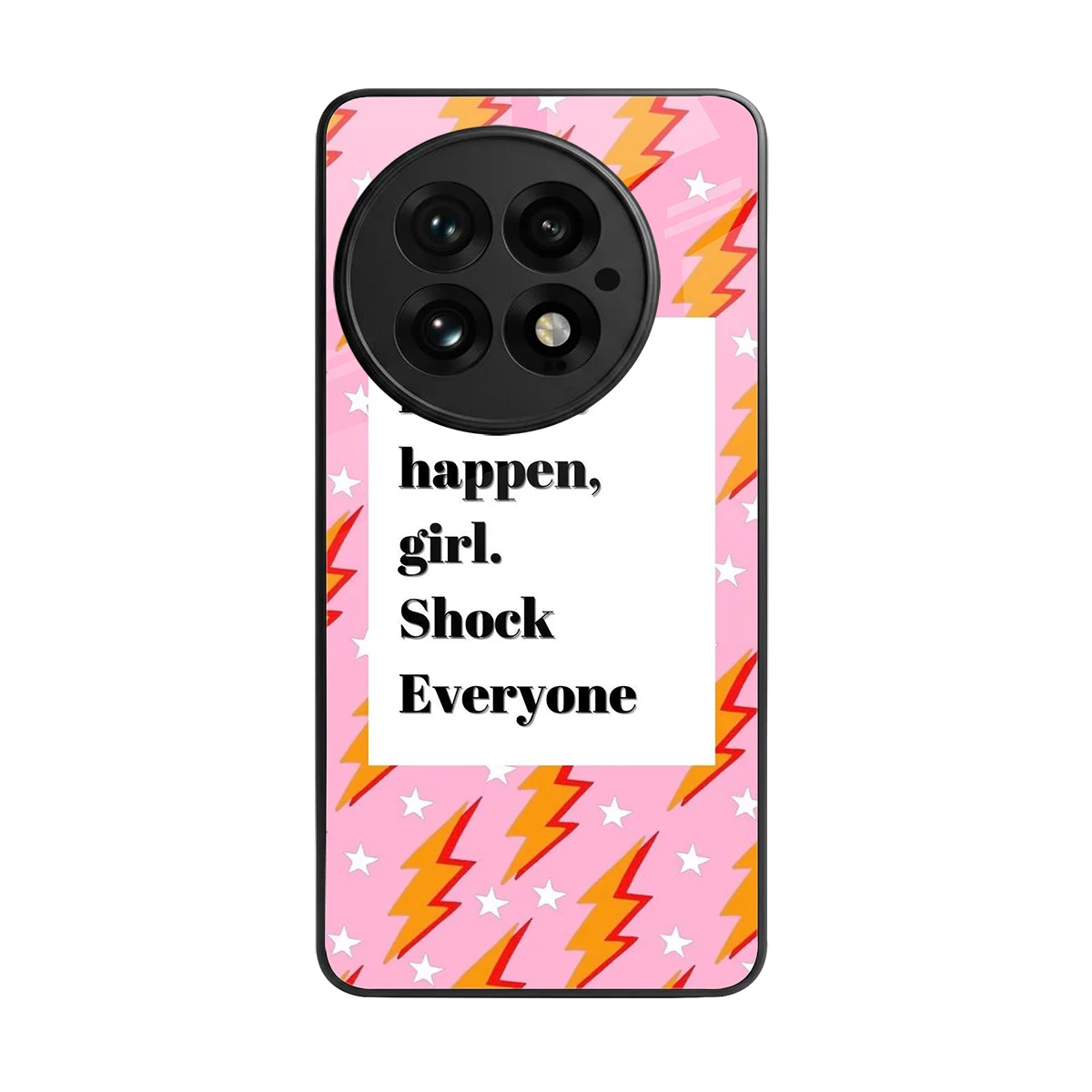 Shock Everyone back phone cover | glass case for oneplus 13
