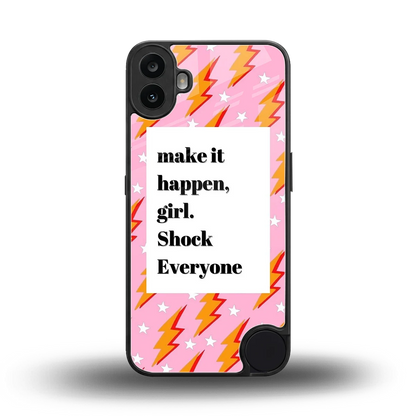 Shock Everyone back phone cover | glass case for cmf nothing phone 1