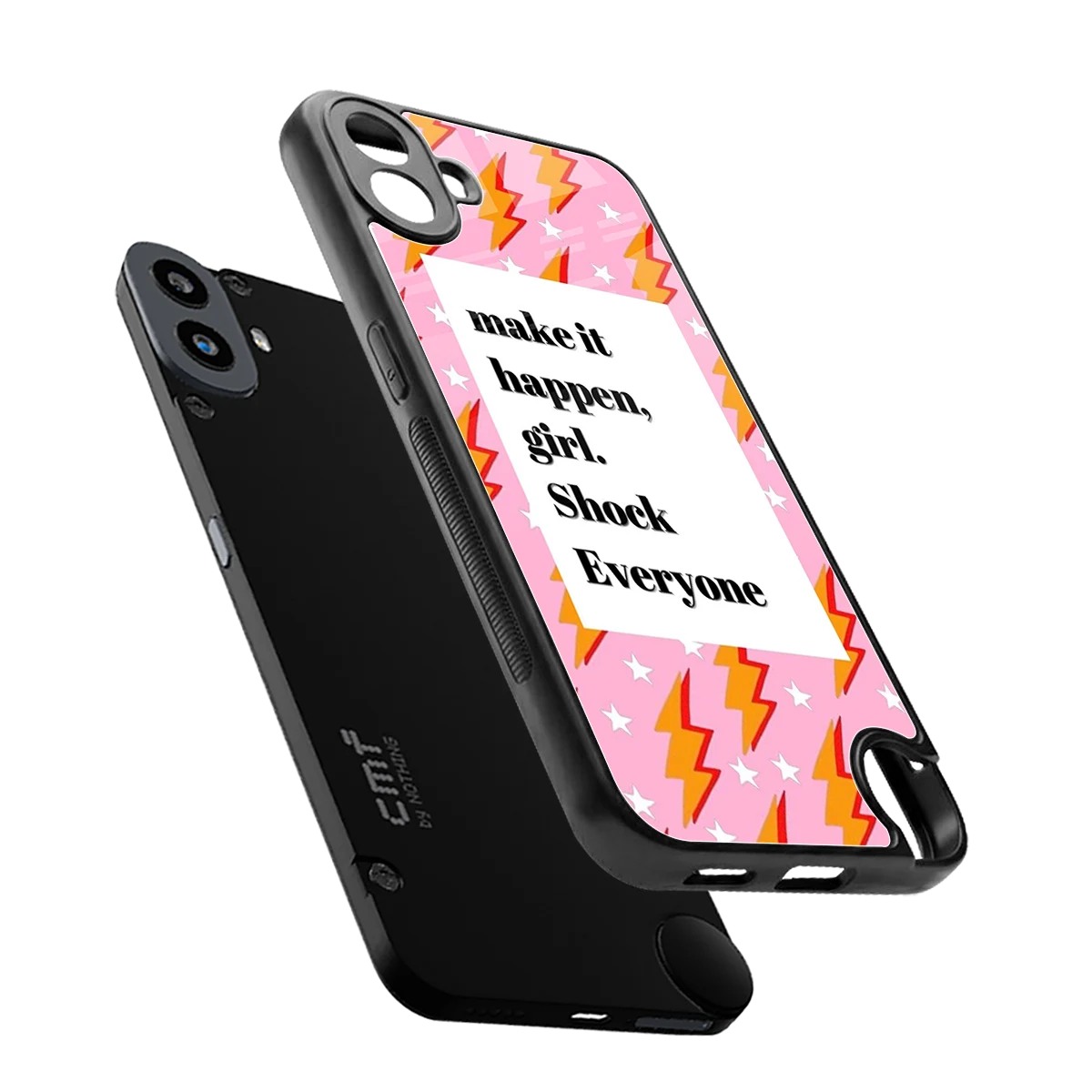 Shock Everyone sleek cmf nothing phone 1 cover with tempered glass back and TPU edges