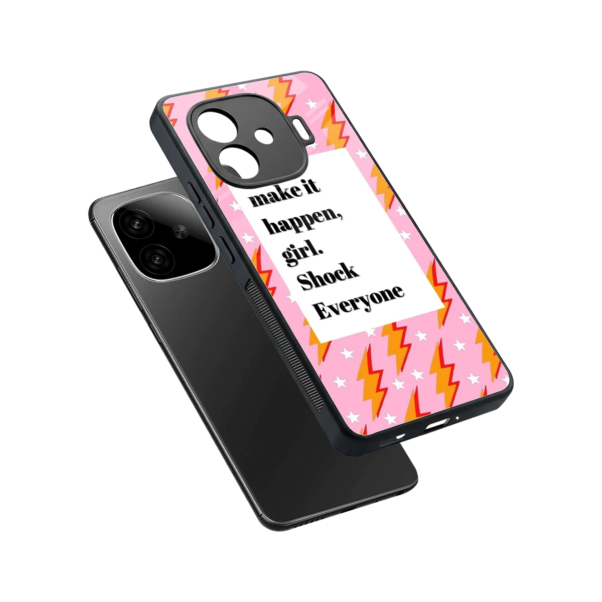 Shock Everyone sleek iqoo neo 10r 5g cover with tempered glass back and TPU edges