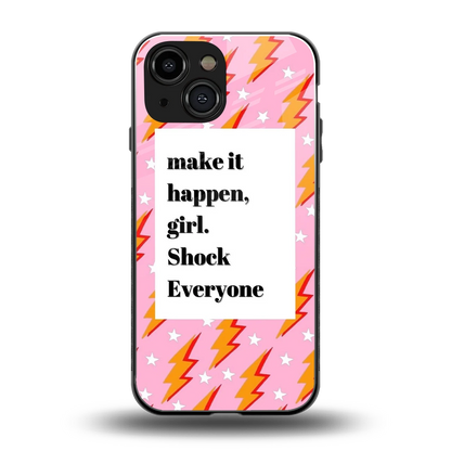 Shock Everyone back phone cover | glass case for iphone 12 mini