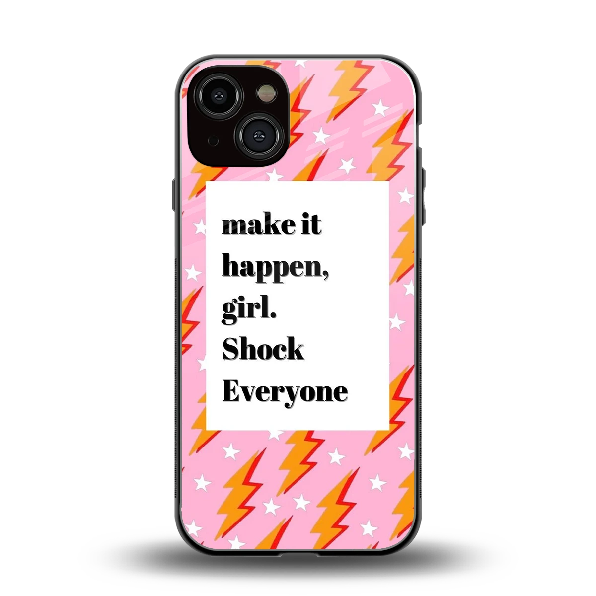 Shock Everyone back phone cover | glass case for iphone 14