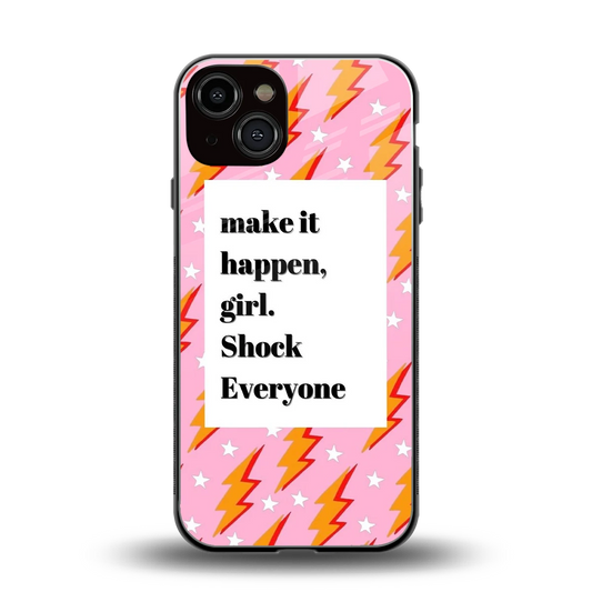 Shock Everyone back phone cover | glass case for iphone 14