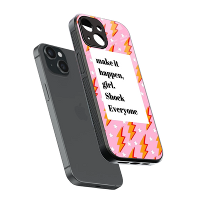 Shock Everyone sleek iphone 13 cover with tempered glass back and TPU edges