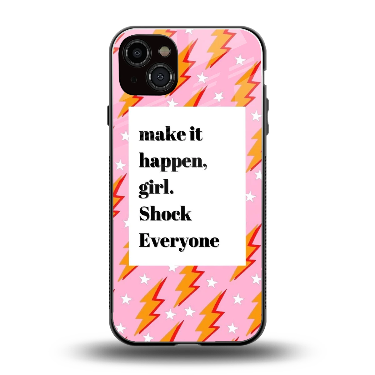 Shock Everyone back phone cover | glass case for iphone 14 plus