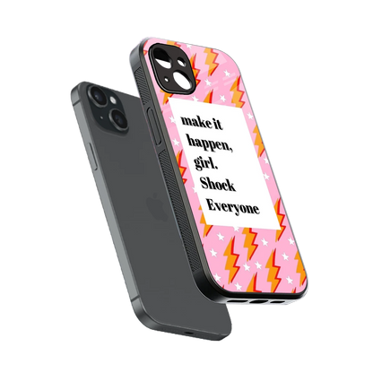 Shock Everyone sleek iphone 14 plus cover with tempered glass back and TPU edges