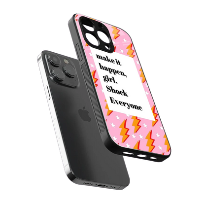 Shock Everyone sleek iphone 15 pro max cover with tempered glass back and TPU edges