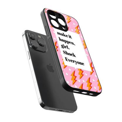 Shock Everyone sleek iphone 15 pro cover with tempered glass back and TPU edges