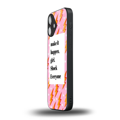 Shock Everyone iphone 16 plus mobile cover | shockproof glass phone case