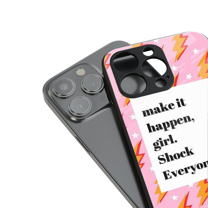 Shock Everyone stylish phone case for iPhone 16 | glossy glass and slim fit