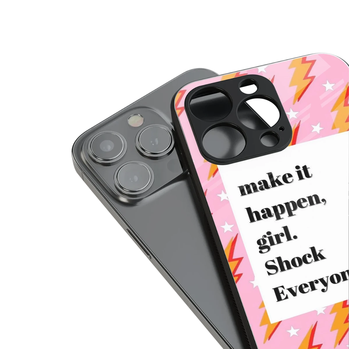 Shock Everyone stylish phone case for iphone 14 plus | glossy glass and slim fit