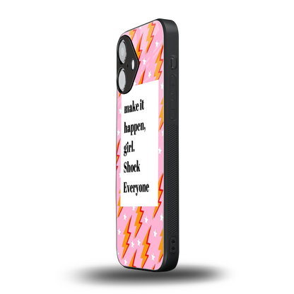 Shock Everyone iPhone 16 mobile cover | shockproof glass phone case