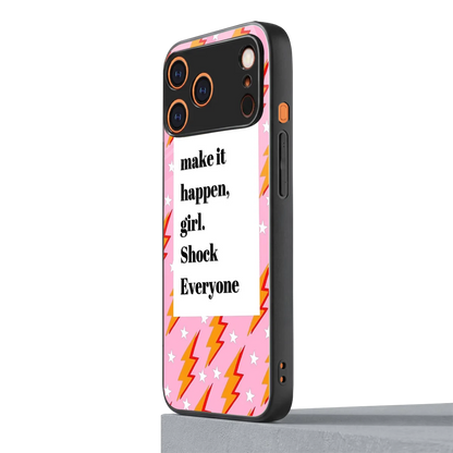 Shock Everyone iphone 17 pro mobile cover | shockproof glass phone case