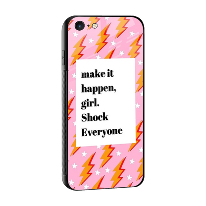 Shock Everyone sleek iphone 6s cover with tempered glass back and TPU edges