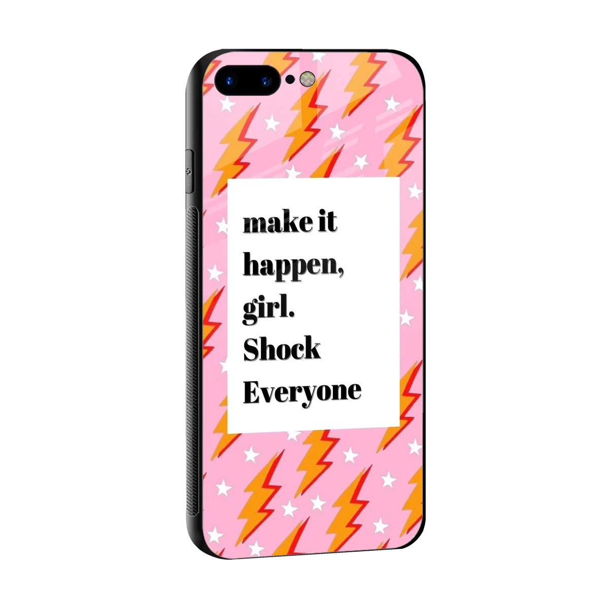 Shock Everyone sleek iphone 8 plus cover with tempered glass back and TPU edges