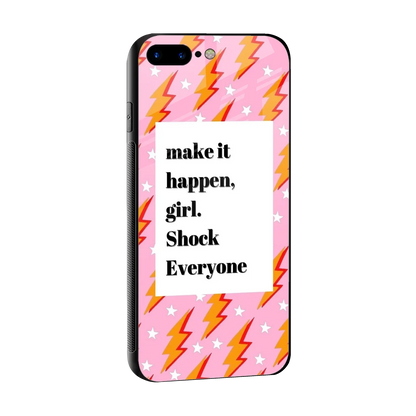Shock Everyone sleek iphone 8 plus cover with tempered glass back and TPU edges
