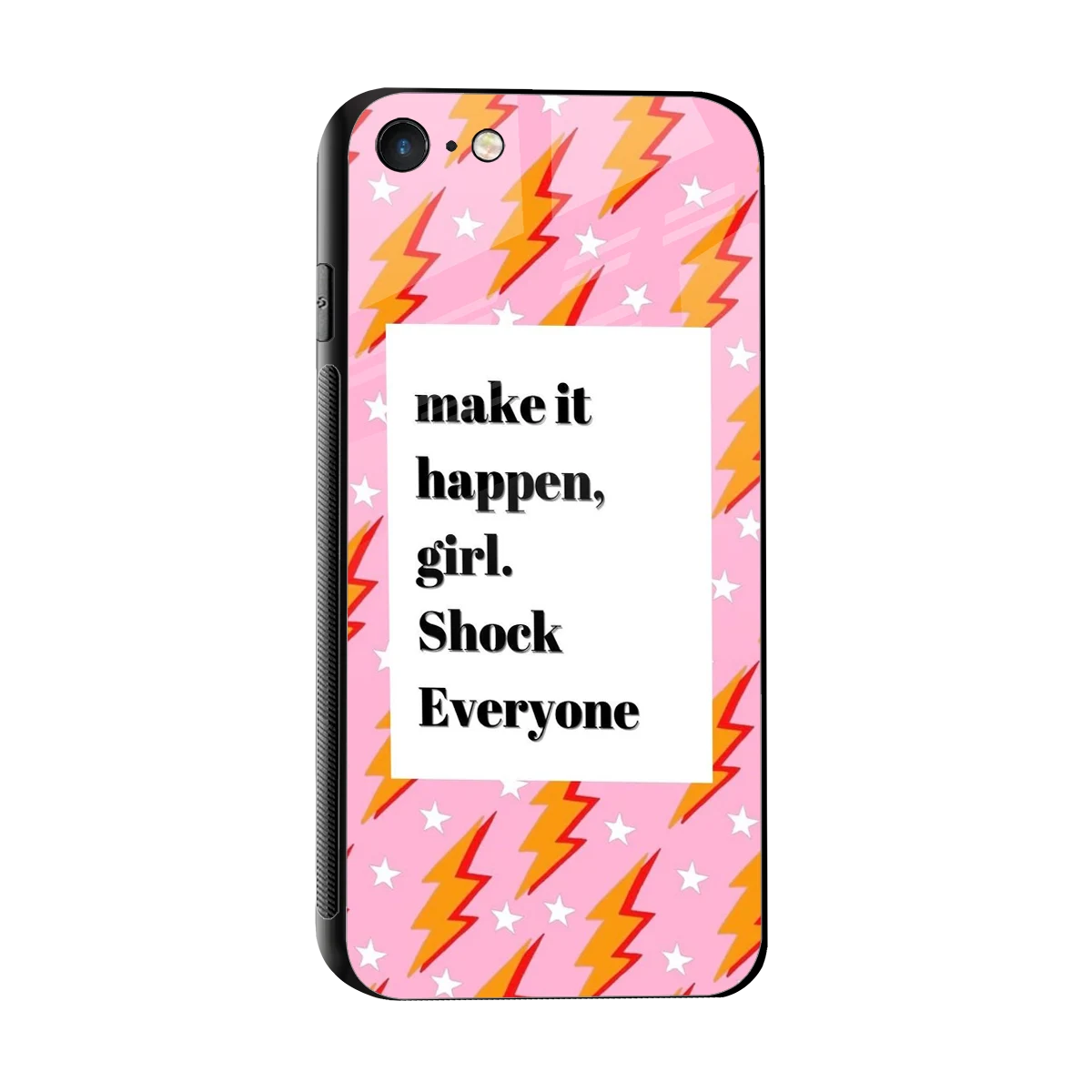 Shock Everyone sleek iphone 7 cover with tempered glass back and TPU edges