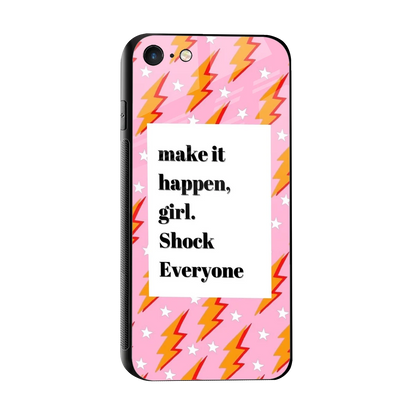 Shock Everyone sleek iphone 7 cover with tempered glass back and TPU edges