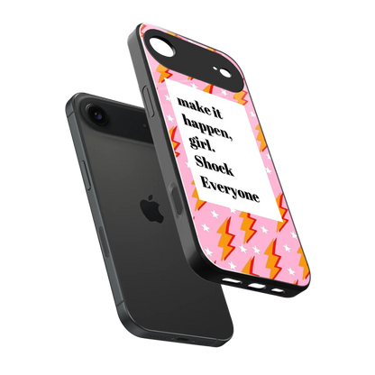Shock Everyone sleek iphone air cover with tempered glass back and TPU edges