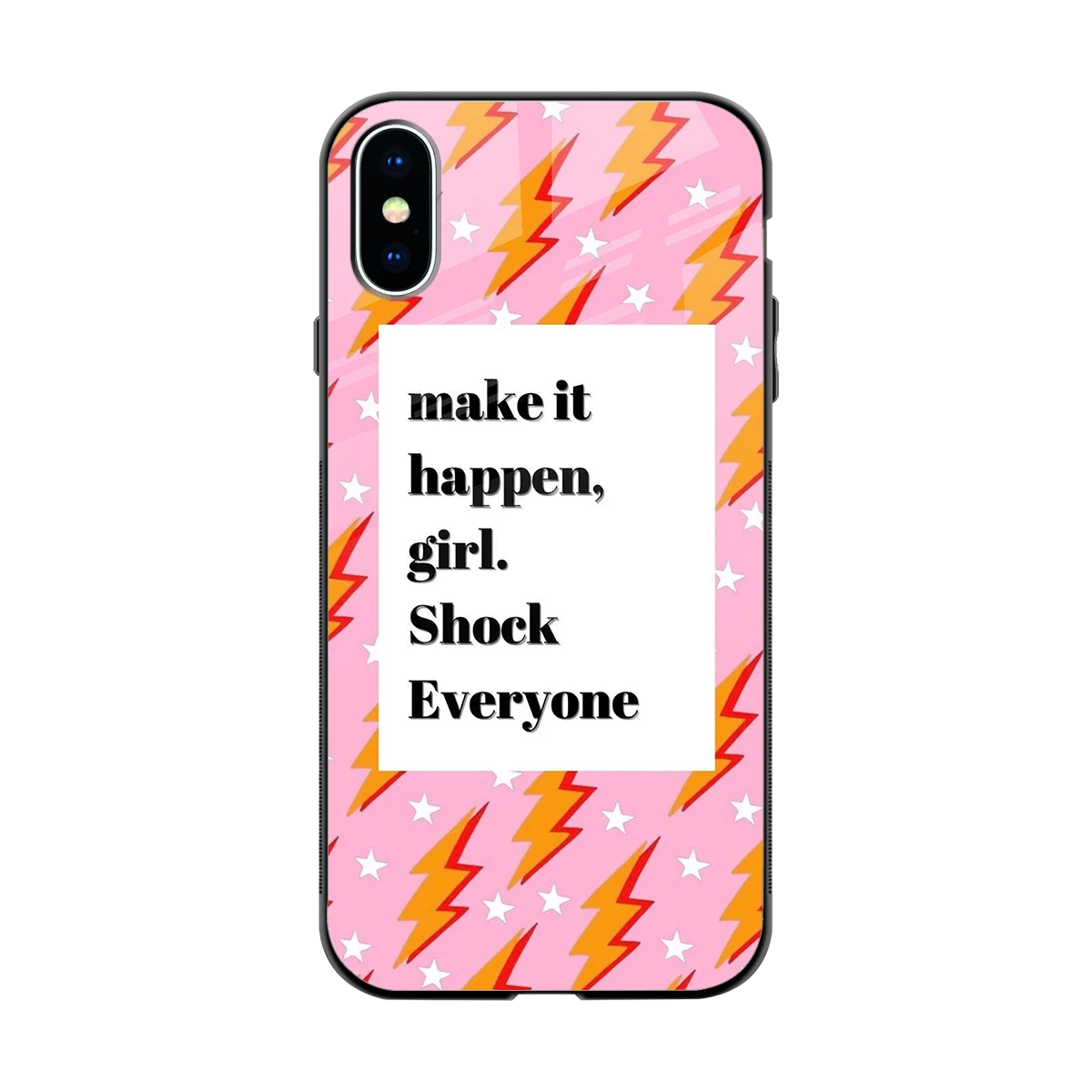 Shock Everyone back phone cover | glass case for iphone x
