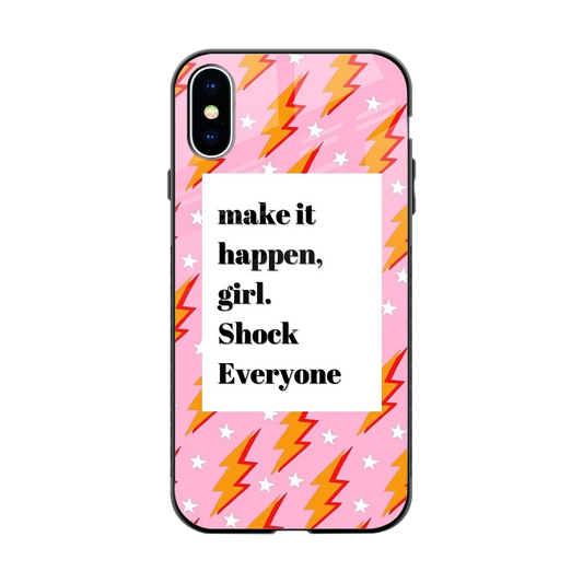 Shock Everyone back phone cover | glass case for iphone xs