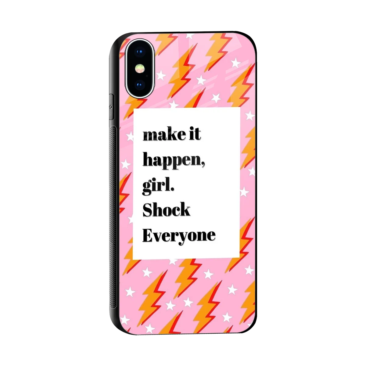 Shock Everyone sleek iphone x cover with tempered glass back and TPU edges