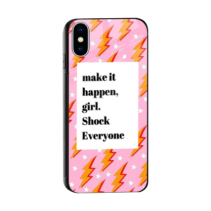 Shock Everyone sleek iphone x cover with tempered glass back and TPU edges