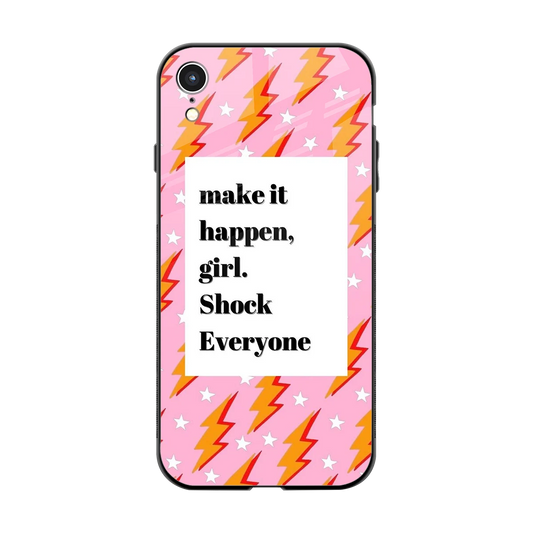 Shock Everyone back phone cover | glass case for iphone xr