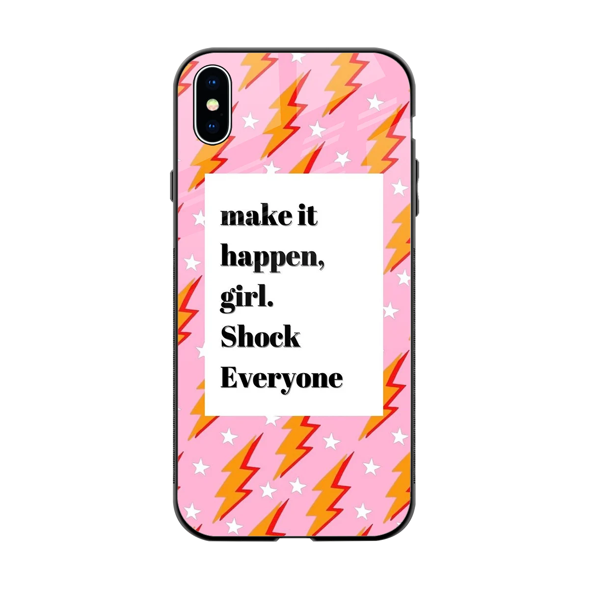 Shock Everyone back phone cover | glass case for iphone xs max