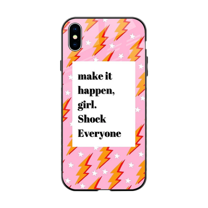 Shock Everyone back phone cover | glass case for iphone xs max