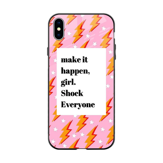 Shock Everyone back phone cover | glass case for iphone xs max