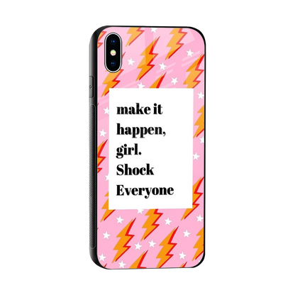 Shock Everyone sleek iphone xs max cover with tempered glass back and TPU edges