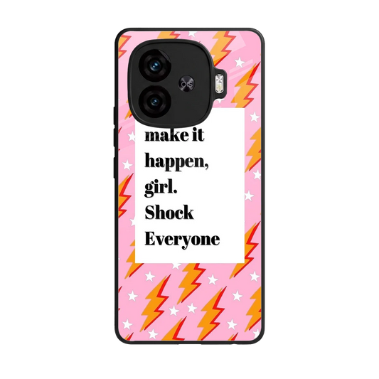 Shock Everyone back phone cover | glass case for iqoo neo 10r 5g