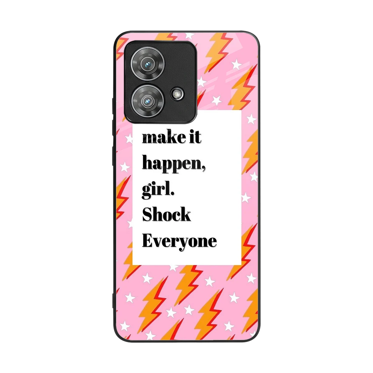 Shock Everyone back phone cover | glass case for motorola edge 40 neo 5g