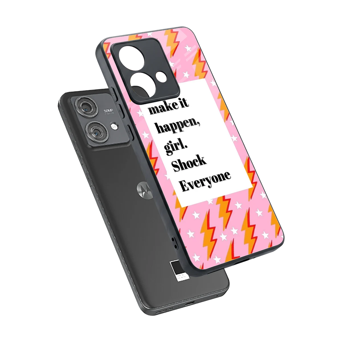 Shock Everyone sleek motorola edge 40 neo 5g cover with tempered glass back and TPU edges