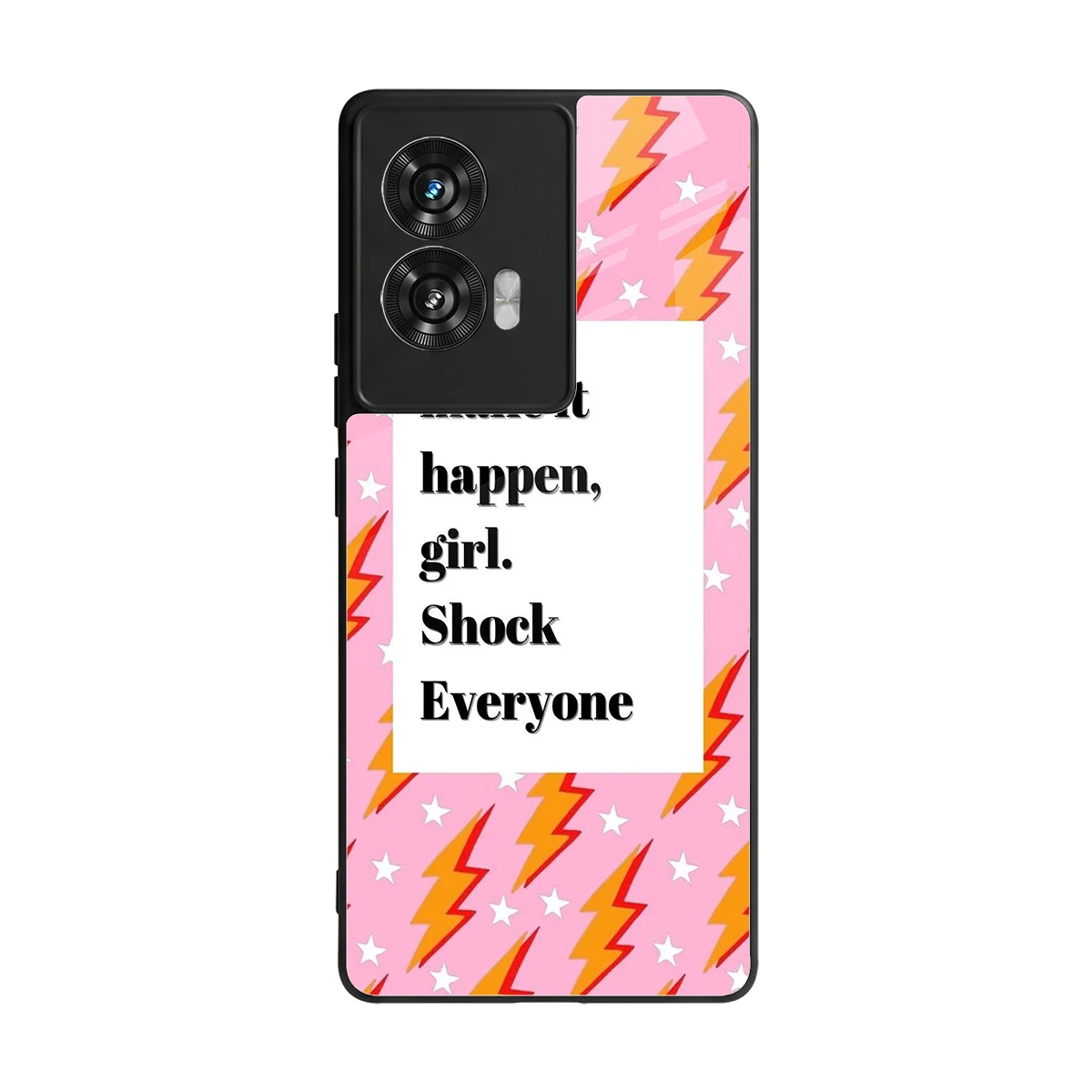 Shock Everyone back phone cover | glass case for motorola edge 50 fusion