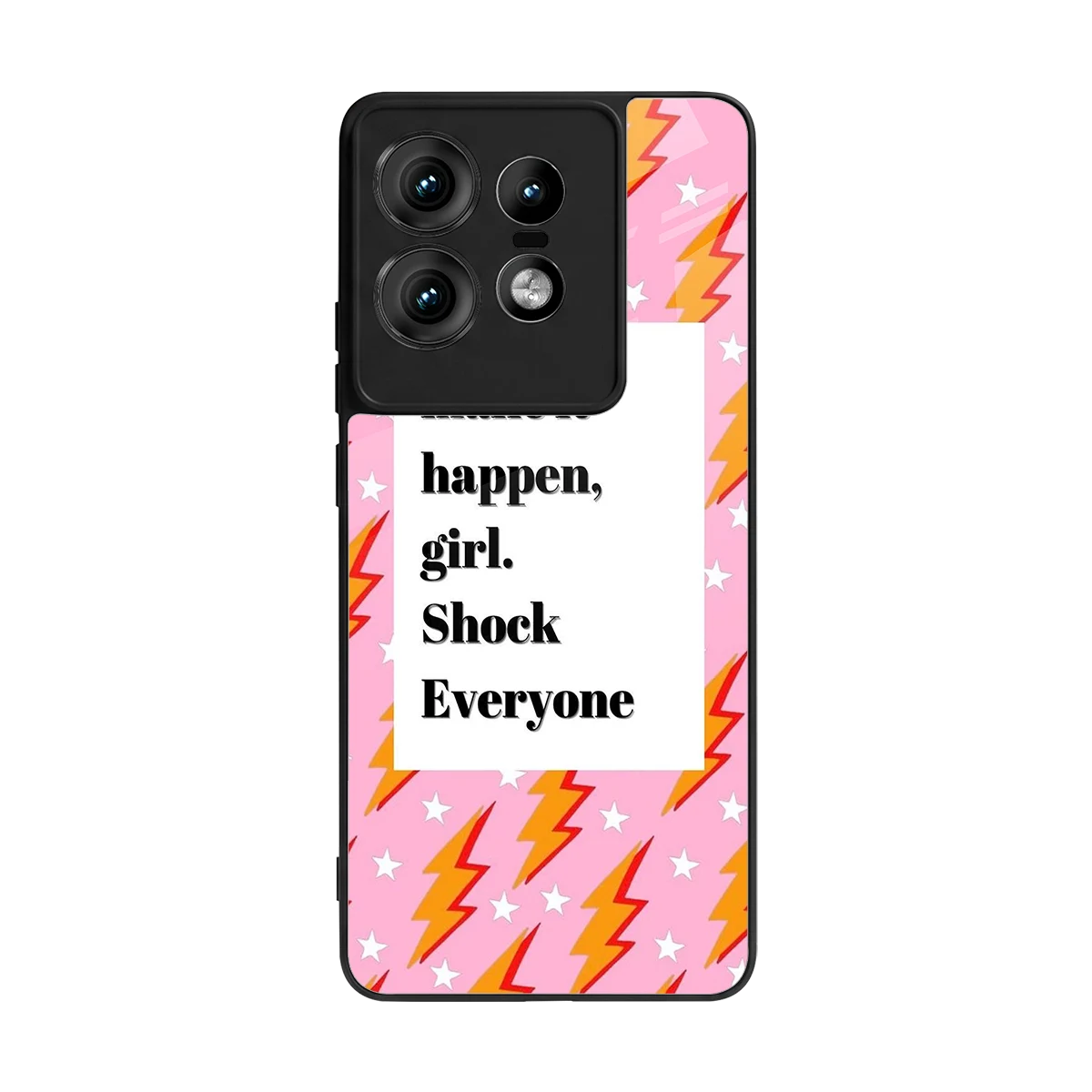 Shock Everyone back phone cover | glass case for motorola edge 50 pro