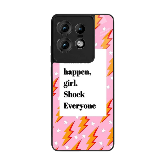 Shock Everyone back phone cover | glass case for motorola edge 50 pro