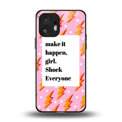 Shock Everyone back phone cover | glass case for nothing phone 2