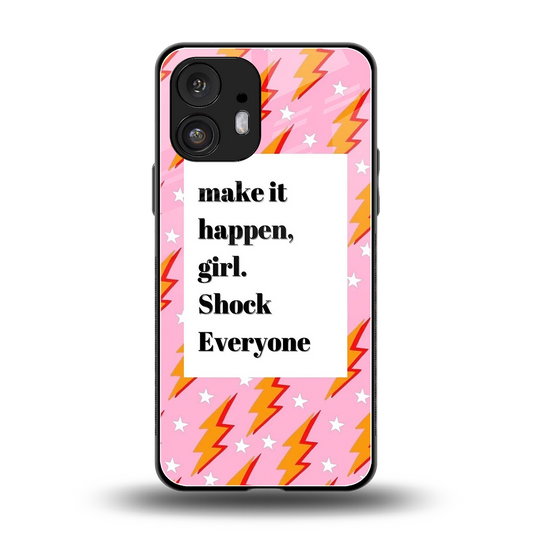 Shock Everyone back phone cover | glass case for nothing phone 2