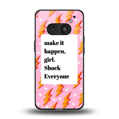 Shock Everyone back phone cover | glass case for nothing phone 2a plus