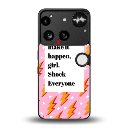 Shock Everyone back phone cover | glass case for nothing phone 3