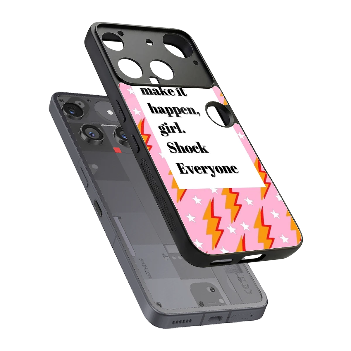 Shock Everyone sleek nothing phone 3 cover with tempered glass back and TPU edges